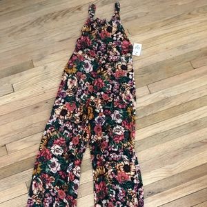 Billabong Still Here Floral Overalls New Large